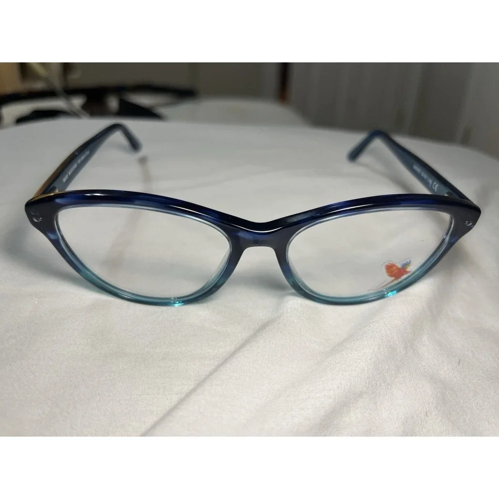 Maui Jim MJO 2123-08E Cat Eye Crystal Blue Eyeglasses Frame Only 52-18-135